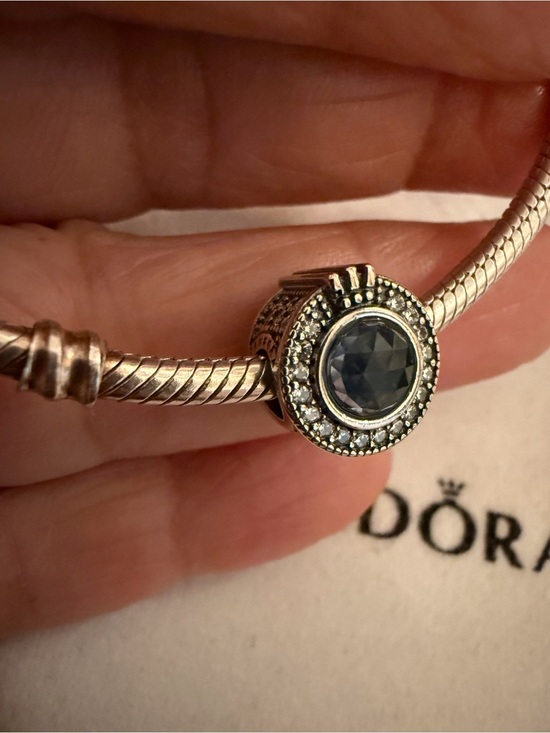 Pandora Jewelry - Pandora Silver Blue Faceted Crystal Halo Charm